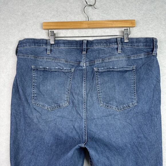 TORRID Sky High Skinny Crop Distressed Jeans‎ Womens Plus Size 26 Blue Raw Hem - Picture 7 of 15